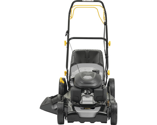 Frontansicht eines Rasenmähers