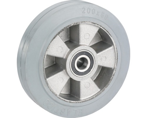 Tarrox Schwerlast Rad mit Aluminium Felge und Vollgummireifen 200x50x25 mm bis 400 kg