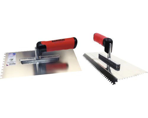 Zahnspachtel mit Griff, Werkzeug zur Verarbeitung von Klebstoffen