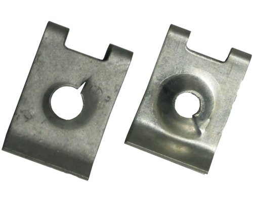 Blechmutter Ø 5,6 mm galv. verzinkt, 4 Stück Zwei Blechmuttern zur Befestigung von Schrauben