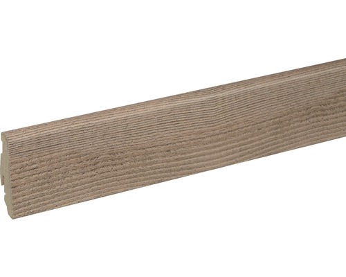 SKANDOR Sockelleiste Hemlock FOKI14 FU60L 19 x 59 x 2400 mm Sockelleiste mit Holzstruktur
