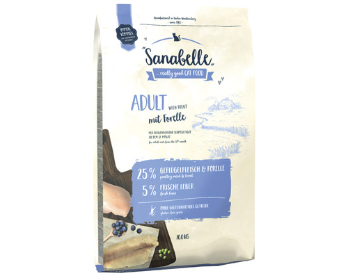 Katzenfutter trocken Sanabelle Adult Forelle 10 kg Sanabelle Adult Katzenfutter mit Forelle, 10 Kilogramm
