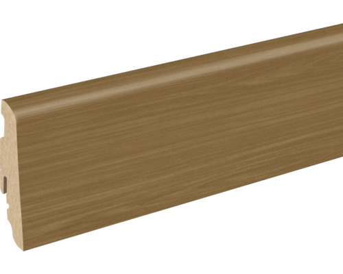 SKANDOR Sockelleiste Walnuss 37656 FU60L 19 x 58 x 2400 mm Fußleiste aus Holz