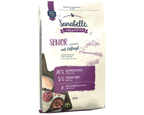 Katzenfutter trocken Sanabelle Senior 10 kg Sanabelle Senior Katzenfutter mit Geflügel, 10 Kilogramm