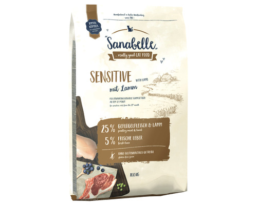 Katzenfutter trocken Sanabelle Sensitive Lamm 10 kg