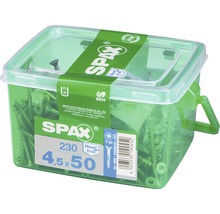 Spax Schrauben im Aufbewahrungsbehälter, Größe 4,5x50 mm, 230 Stück