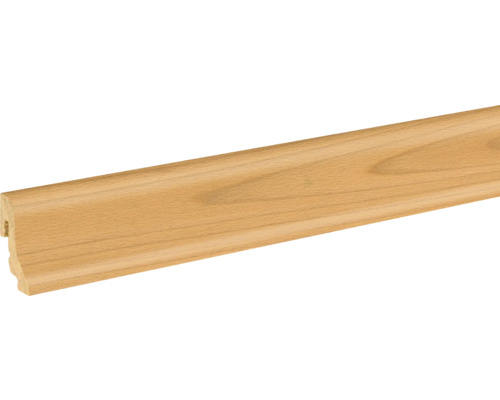 SKANDOR Sockelleiste Buche 0240 SU18L 18,5 x 38,5 x 2400 mm Sockelleiste aus Holz