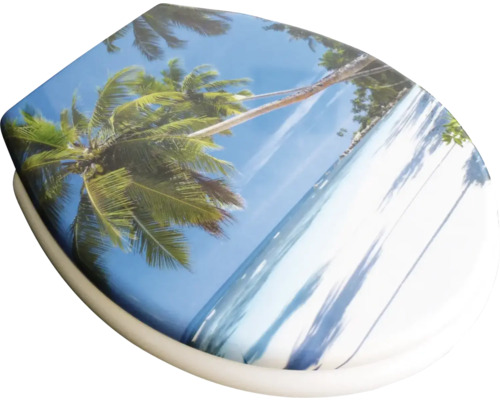 Toilettendeckel mit Palmenmotiv für das Badezimmer