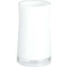 Weißer Zahnputzbecher aus Glas