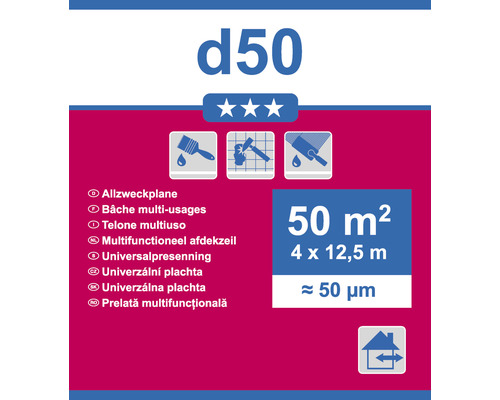 Allzweckplane 4 x 12,5 m 50 m² transparent