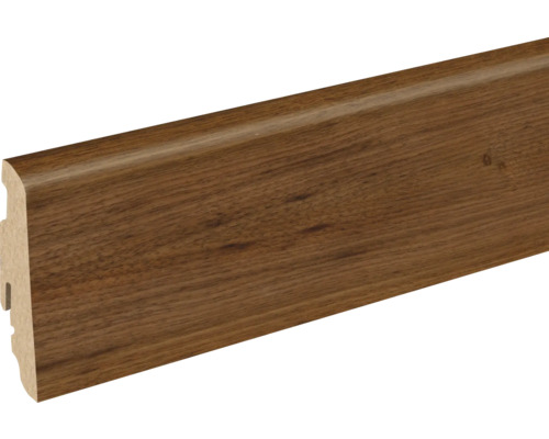 SKANDOR Sockelleiste Nussbaum SU60L 19 x 58 x 2400 mm Sockelleiste aus Holz