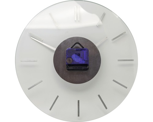 Wanduhr mit Glasfront und Strichindex