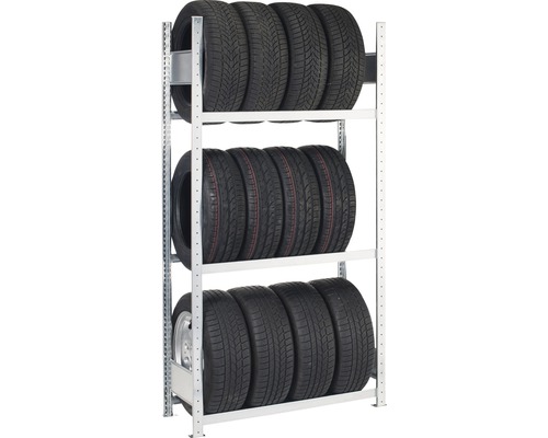 Reifenregal Schulte Grundregal verzinkt 200x150x40 cm 3 Ebenen Tragkraft 450 kg Reifenregal mit mehreren Reifen