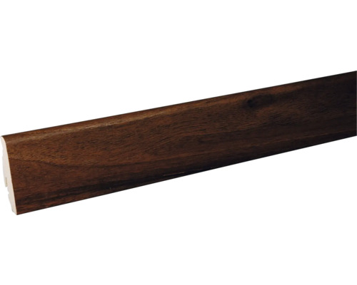SKANDOR Sockelleiste Walnuss 37689-2 FU60L 19 x 58 x 2400 mm Sockelleiste aus Holz