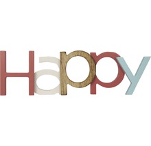 Dekoration Schriftzug Happy aus Holz