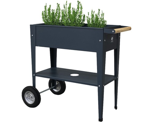 Hochbeet mit Rädern und Ablagefläche