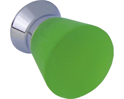 Möbelknopf Kunststoff hellgrün/silber ØxH 25/23 mm