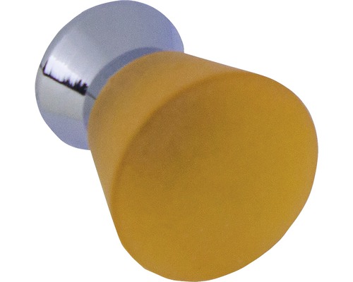 Möbelknopf Kunststoff orange/silber ØxH 21/26 mm