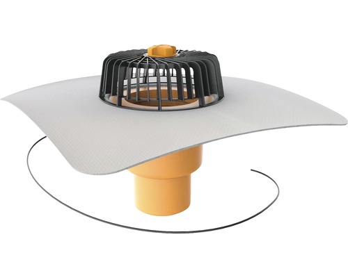 TopWet Dachgully senkrecht mit integrierter beheizbarer PVC-Maschette NW 75 H =210 mm