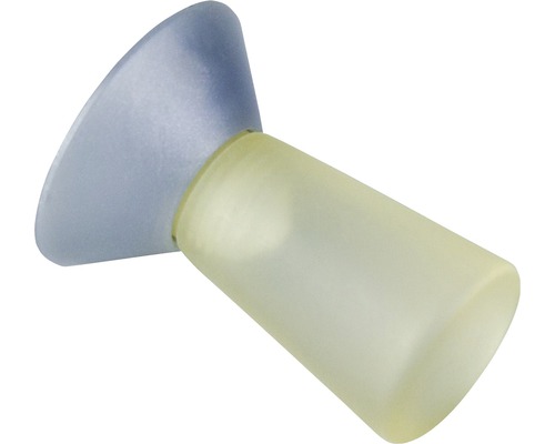 Möbelknopf Kunststoff milchglas/silber lackiert ØxH 17/23 mm
