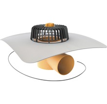 TopWet Dachgully mm Horizontal mit integrierter beheizbarer PVC-Manschette NW 110 mm H = 165 mm
