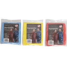 Regenponchos aus Vinyl, mit Kapuze und Knöpfen, im Dreierset