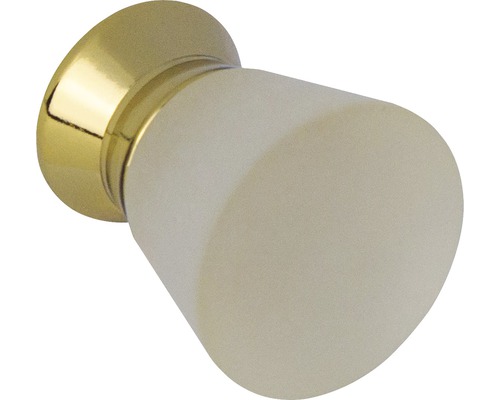 Möbelknopf Kunststoff milchglas/glanz/ gold ØxH 24/30 mm