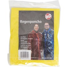 Gelber Regenponcho aus Vinyl in Universalgröße