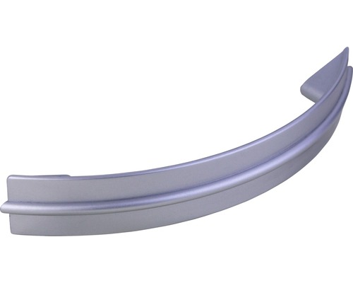 Möbelgriff Segmentbogen Kunststoff silber/lackiert Lochabstand 128 mm LxH 172/38 mm