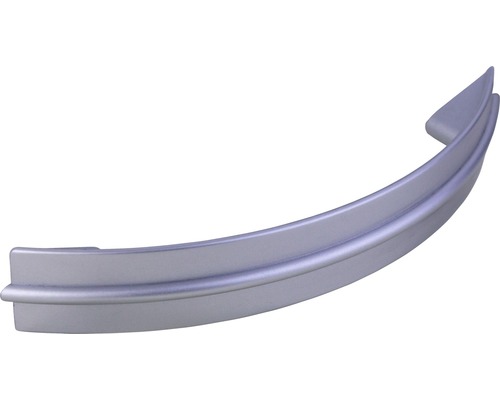 Möbelgriff Segmentbogen Kunststoff silber/lackiert Lochabstand 128 mm LxH 172/38 mm Möbelgriff gebogen