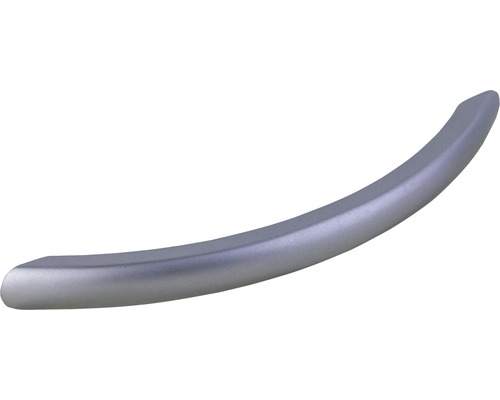 Möbelgriff Segmentbogen Kunststoff silber/lackiert Lochabstand 128 mm LxH 151/24 mm Gebogener Möbelgriff