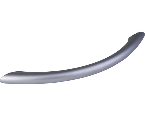 Möbelgriff Segmentbogen Kunststoff silber/lackiert Lochabstand 128 mm LxH 133/23 mm Gebogener Möbelgriff aus Metall