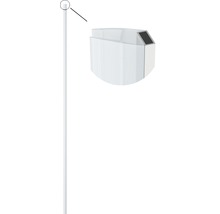 Weiße Lichtleiste mit Solarpanel