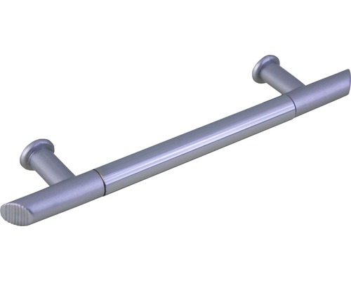 Möbelgriff Kunststoff silber/lackiert/glanz/chrom Lochabstand 96 mm LxH 145/27 mm Möbelgriff aus Metall