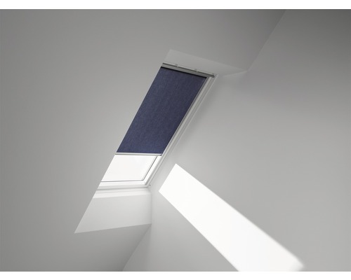 VELUX Sichtschutzrollo dunkelblau uni manuell Rahmen aluminium RFL Y33 9050S VELUX Sichtschutzrollo dunkelblau uni manuell Rahmen aluminium RFL Y33 9050S