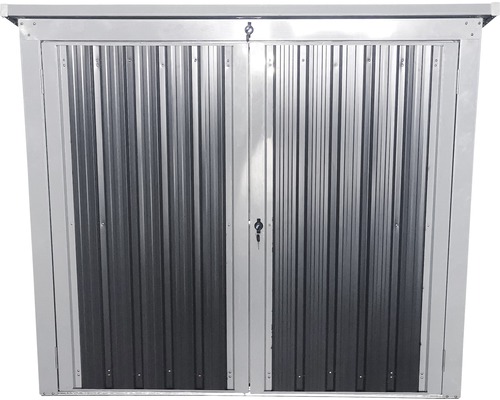 Gartenschrank aus Metall mit abschließbaren Türen