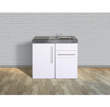 Stengel-Küchen Miniküche mit Geräten Premiumline 100 cm weiß glänzend vormontiert Variante rechts 1010010067100