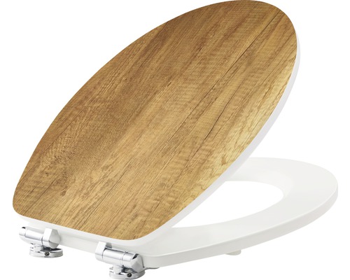 Toilettensitz mit Holzdekor