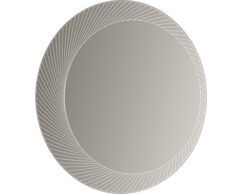 LED Badspiegel Tessin 80 cm 45053 IP 44 (fremdkörper- und spritzwassergeschützt) Runder Spiegel mit Zierrand
