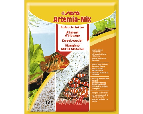 Aufzuchtfutter sera Artemia-Mix 18 g Sera Artemia Mix Aufzuchtfutter, 18 Gramm Packung