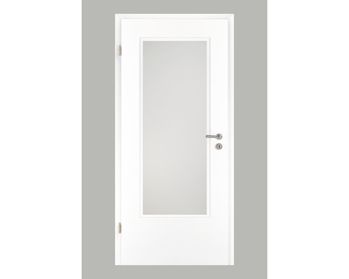 Zimmertür Pertura Yori CPL weiß (ähnlich RAL 9010) 86,0x198,5 cm Links mit Lichtausschnitt G3 (ohne Glas)-0