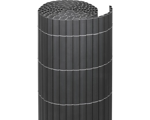 Sichtschutzmatte videx Rügen PVC 300 x 90 cm anthrazit Gerollter Sichtschutz aus Kunststoff