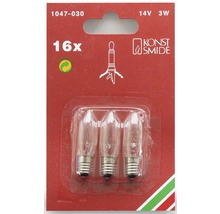Packung mit drei 14V 3W Glühbirnen für Weihnachtsdekoration