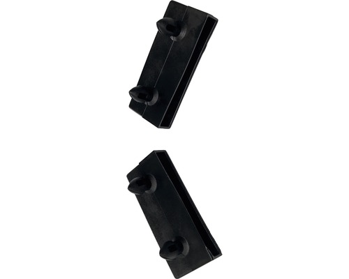 Zwei schwarze Clip-Befestigungen für Paneele
