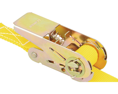Spanngurt mit Ratsche aus Metall und Textilband