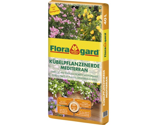 Kübelpflanzenerde Mediterran Floragard 40 L mit 40 Vol. % gebrochenem Blähton-0