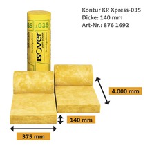 Isover Kontur KR Xpress-035 Dämmmatte, 140 mm Dicke