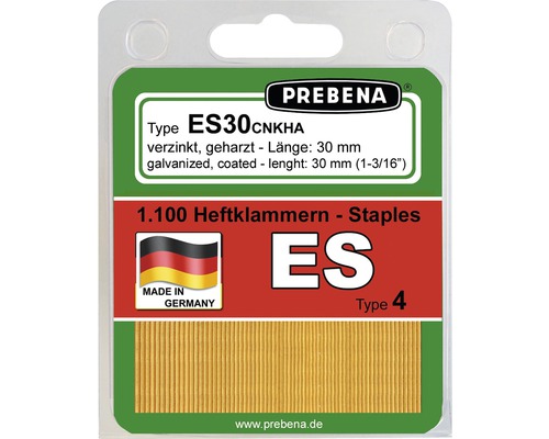 Heftklammern Prebena Type ES30CNKHA-B 1.100 St.