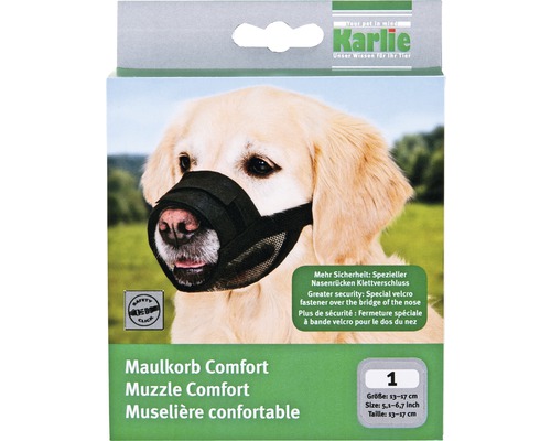 Karlie Maulkorb Comfort Größe 1 für Hunde, 13 bis 17 Zentimeter