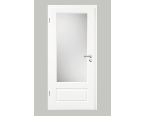 Zimmertür Pertura Pila 04Q Weißlack (ähnlich RAL 9010) 86,0x198,5 cm Links mit Lichtausschnitt GP (ohne Glas)
